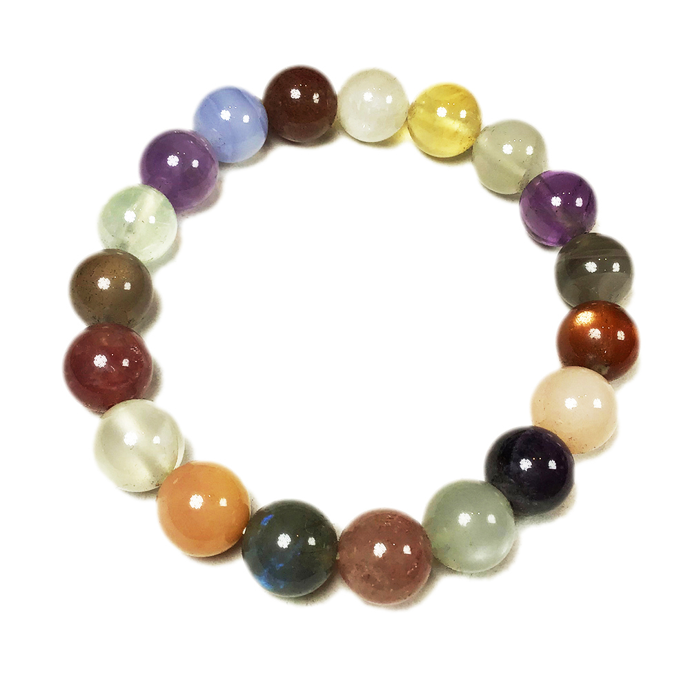 七寶石聚財手珠10mm【十方】139616