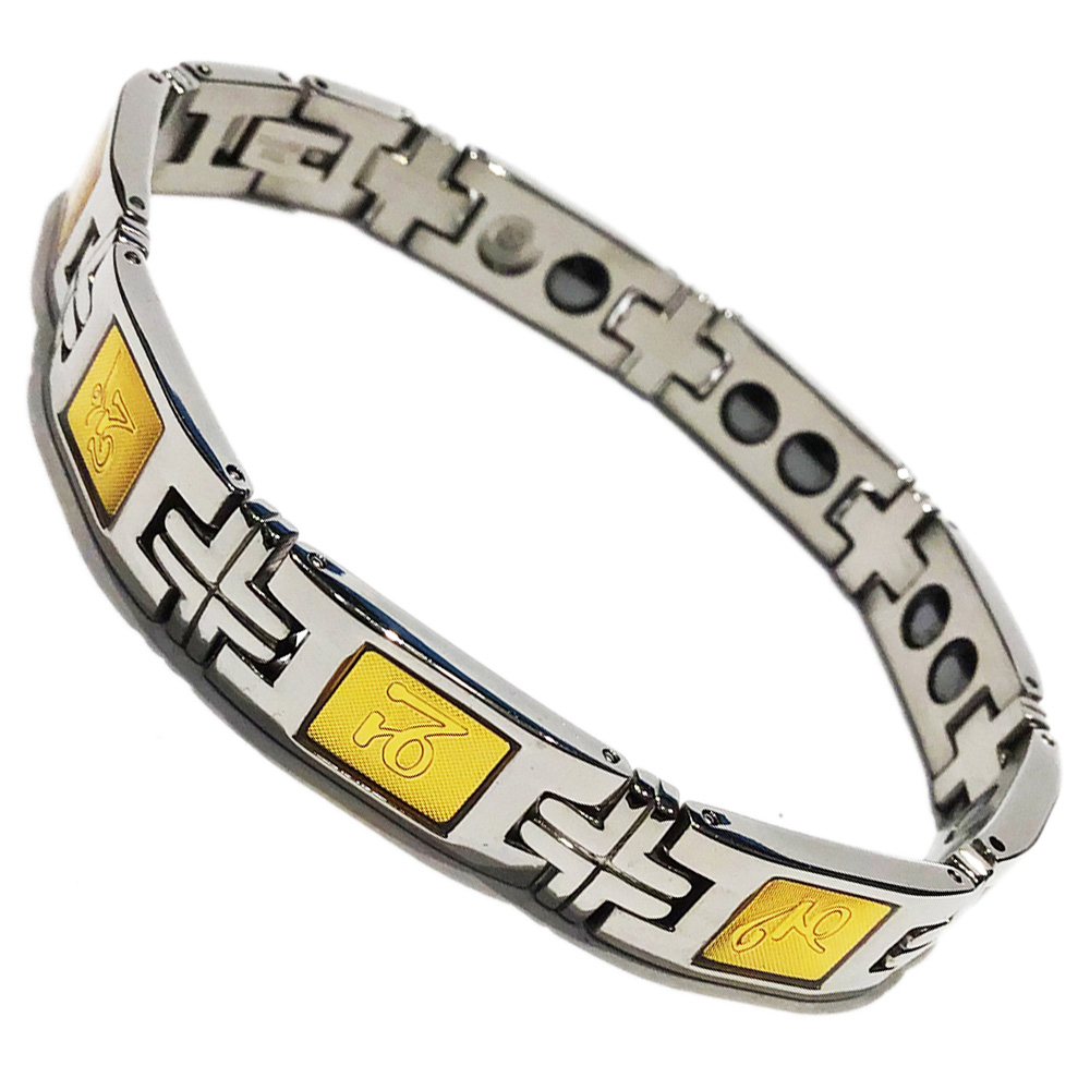 六字大明咒金箔{磁石能量手鍊}【十方】139382