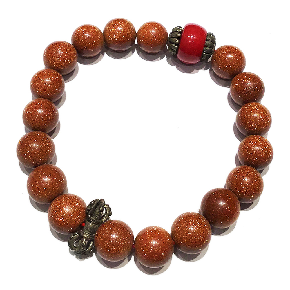 琉璃+金剛杵&金砂石手珠12mm【十方】139344