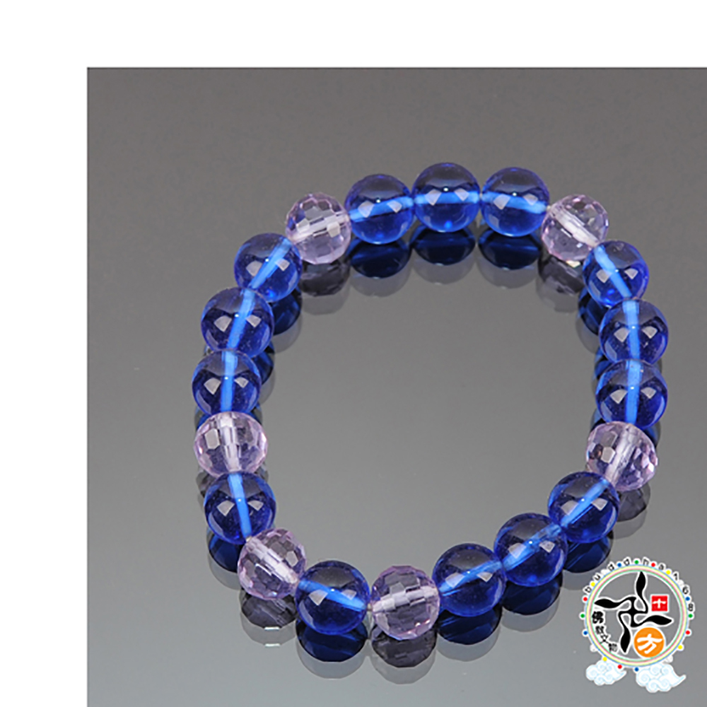 藍琉璃+水晶手珠10 mm【十方】139335