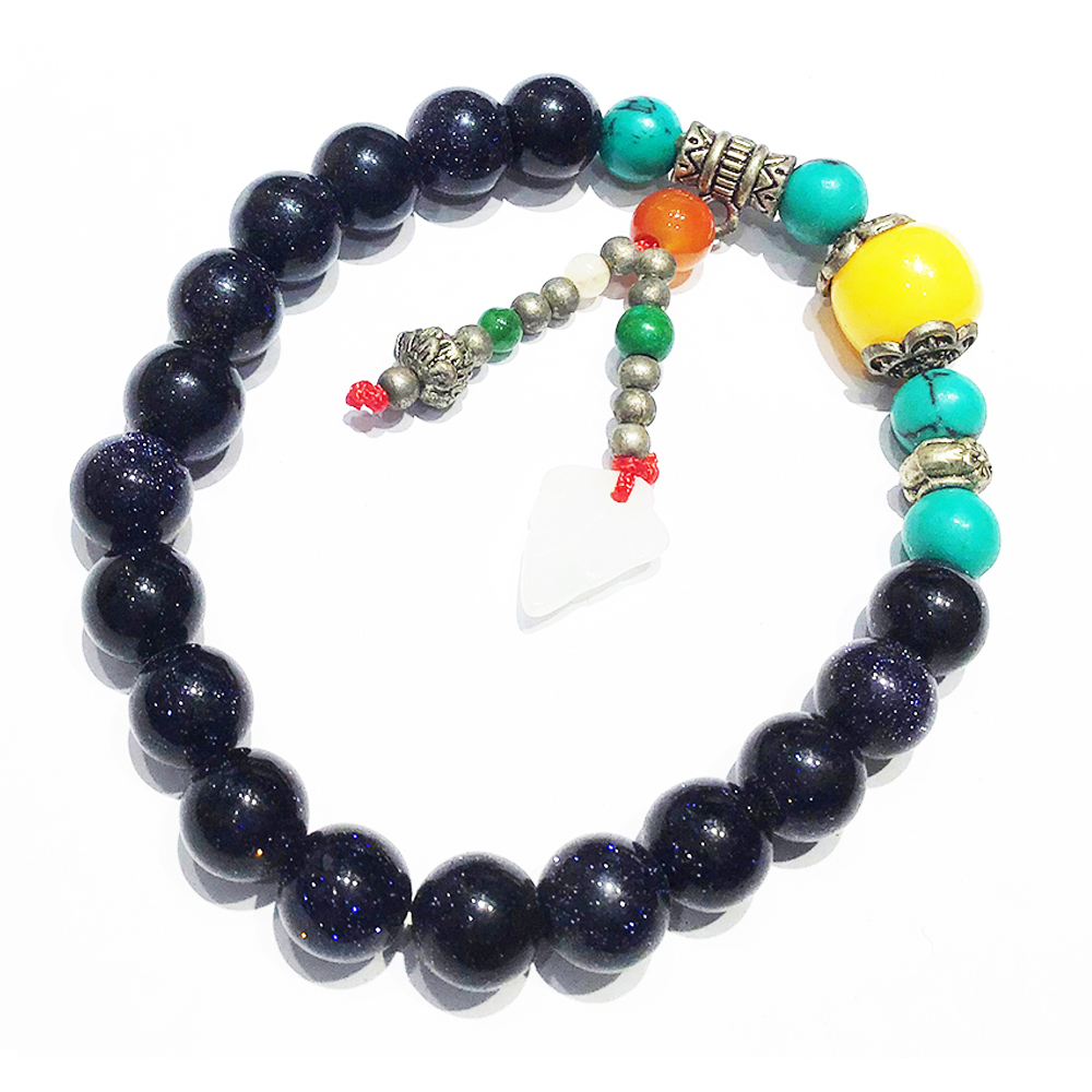 蜜納+藍沙石手珠8mm【十方】139917