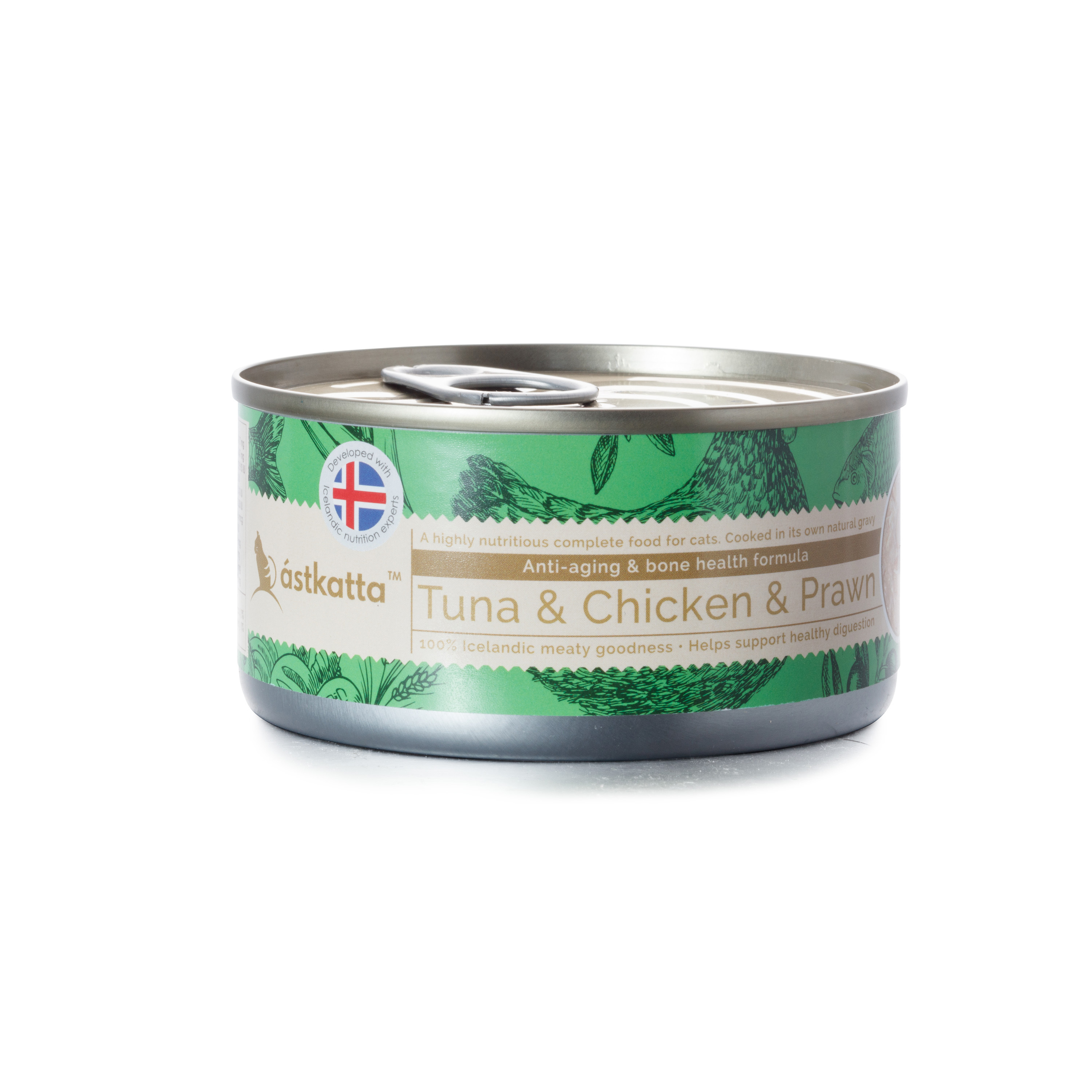 Astkatta – 白鰹吞拿雞肉白蝦增強活力配方 (低磷) Tuna & Chicken & White Prawns 80g