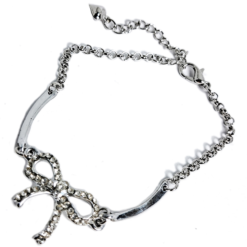 蝴蝶結鑲鑽手鍊【十方】140523