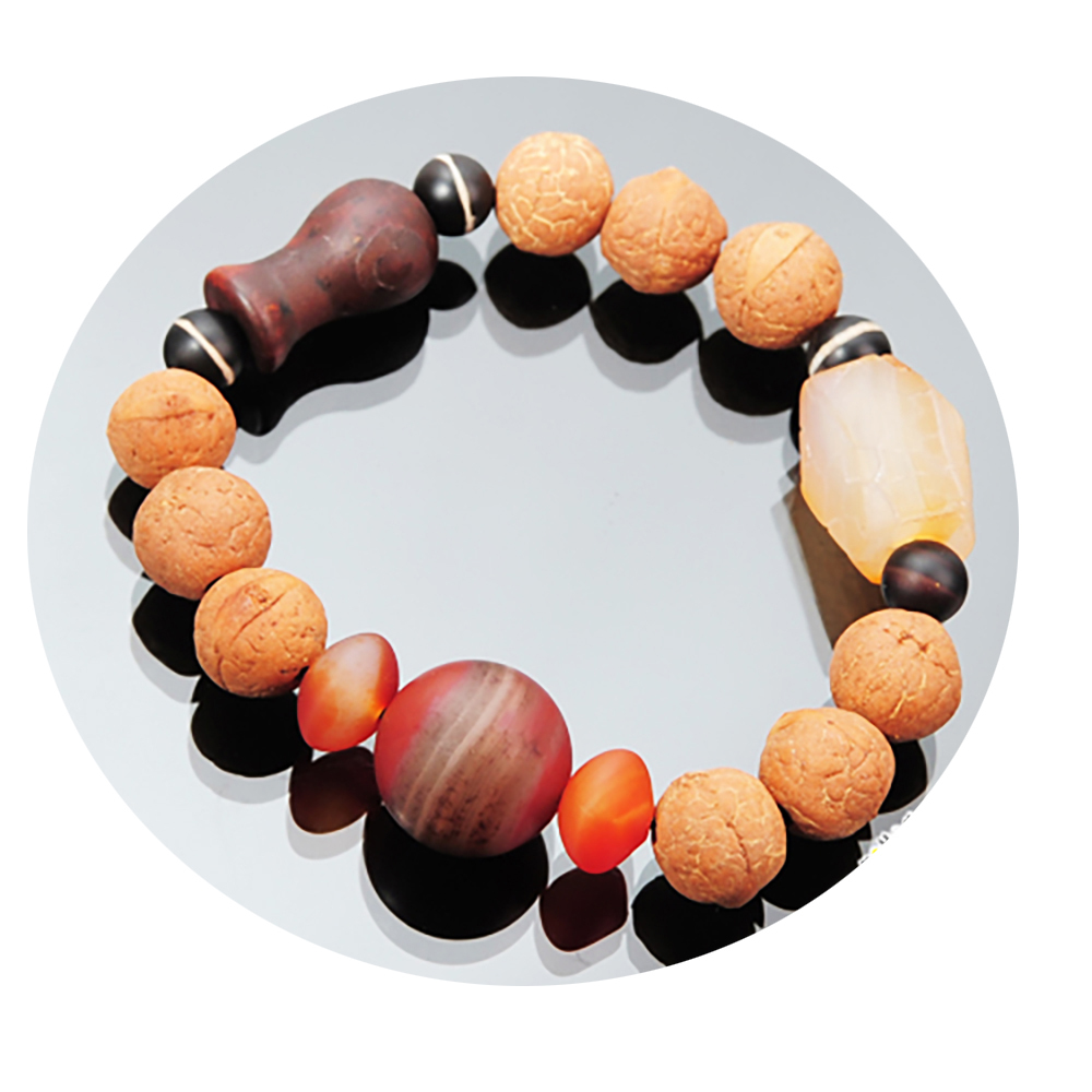 老玉髓+鳳眼菩提手珠12mm【十方】140599