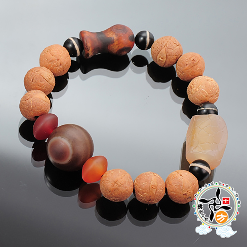 老玉髓+鳳眼菩提手珠12mm【十方】140601