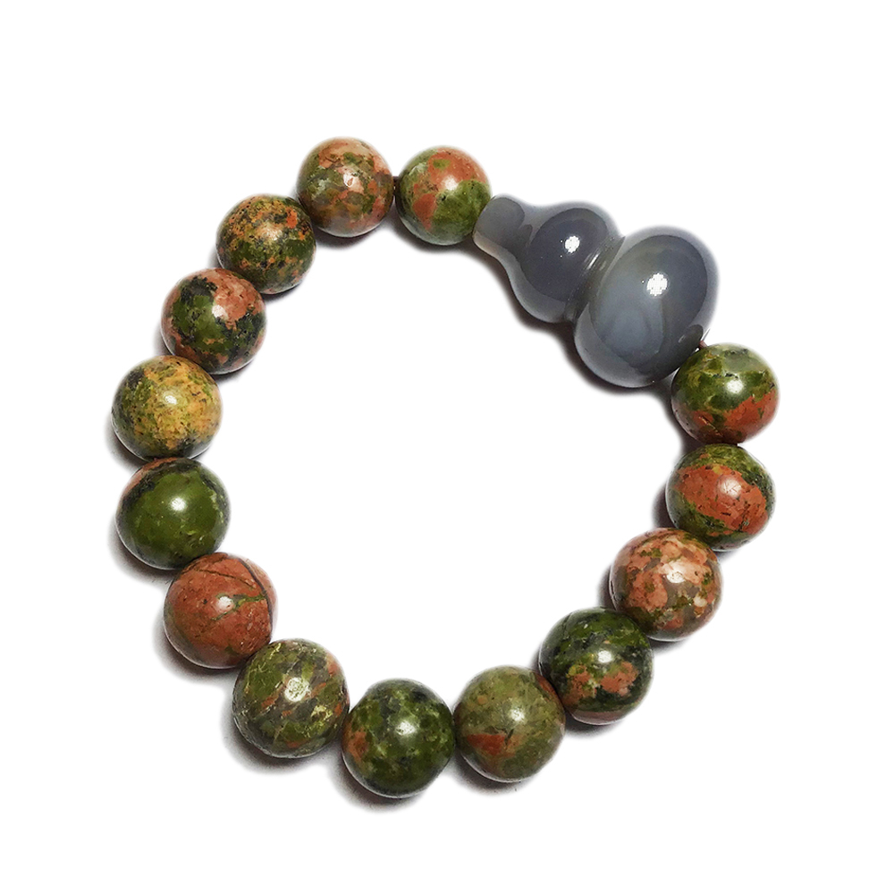 大葫蘆(大福氣)+七彩玉手珠12 mm【十方】141338