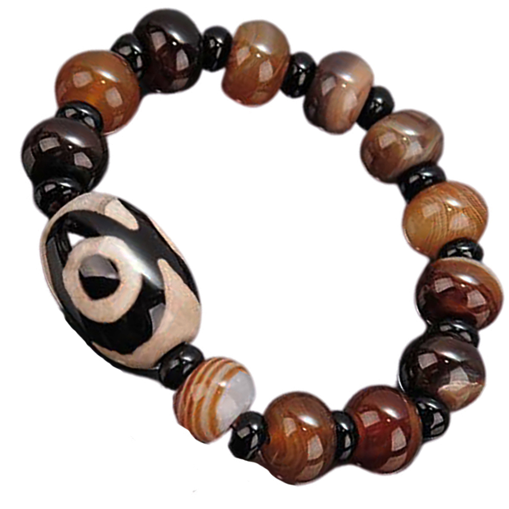 天珠+藥師珠手珠14*10mm【十方】141013