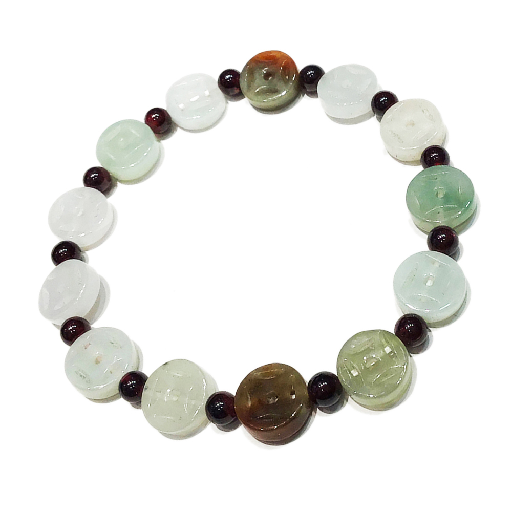 財源滾滾古錢玉手珠【十方】142391