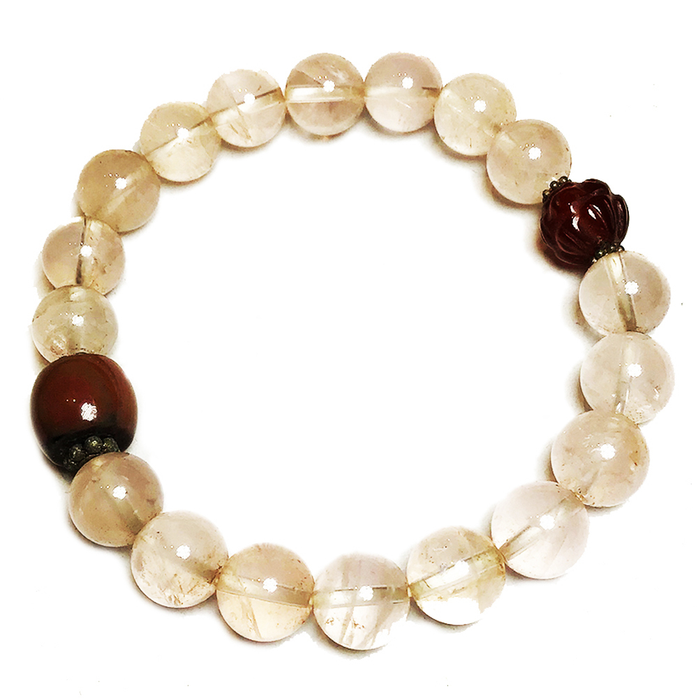 蓮花+星光粉晶手珠10mm【十方】142607