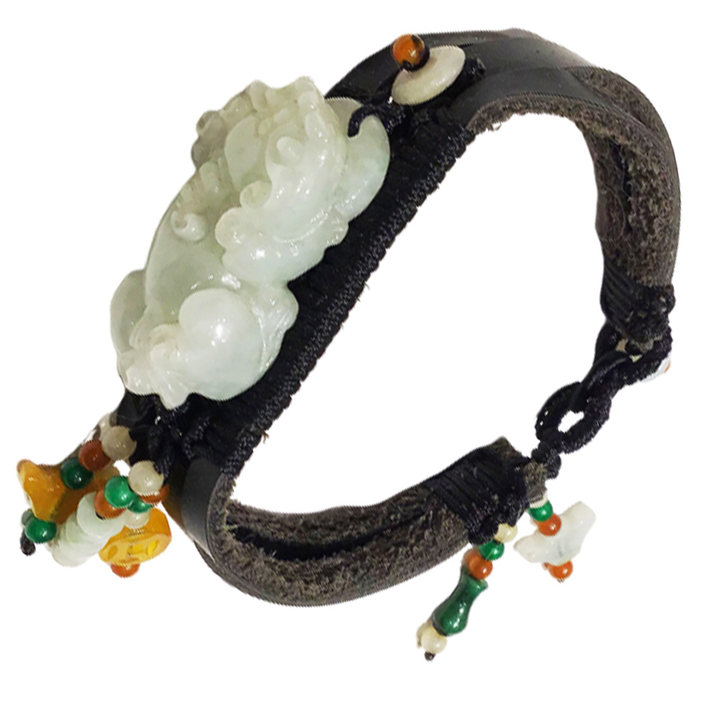 玉貔貅皮繩手鍊【十方】143171