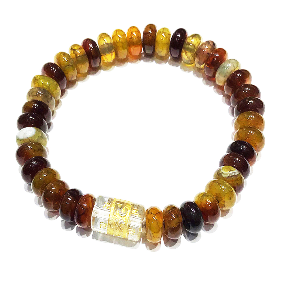 六字真言+龍磷火供珠手珠4*8mm【十方】143489