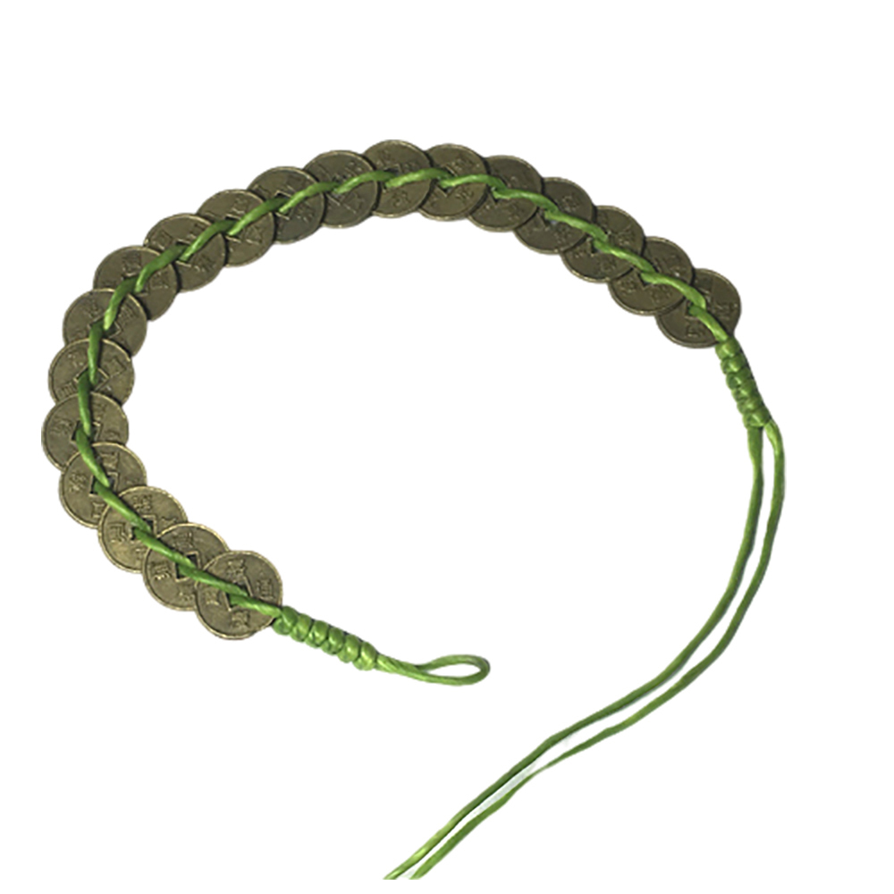 財源滾滾 綠色 蠟線手環27cm【十方】145217
