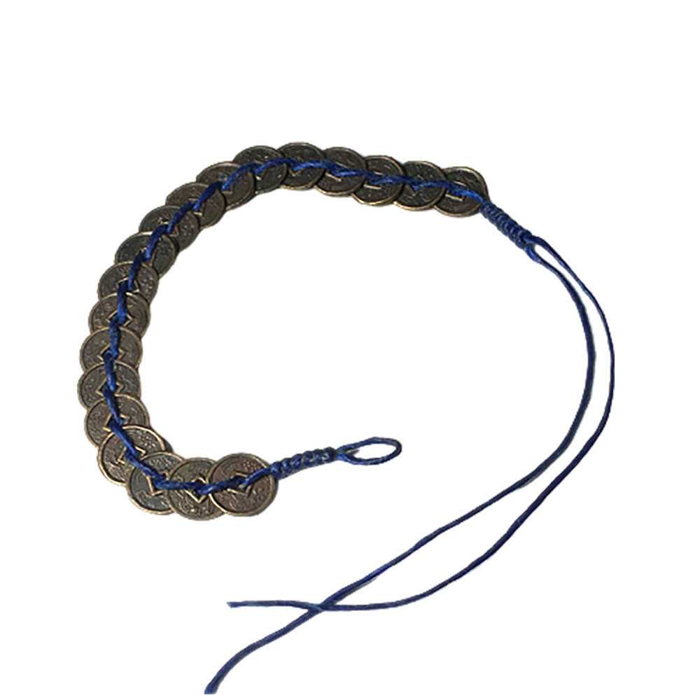 財源滾滾 藍色 蠟線手環27cm【十方】145216