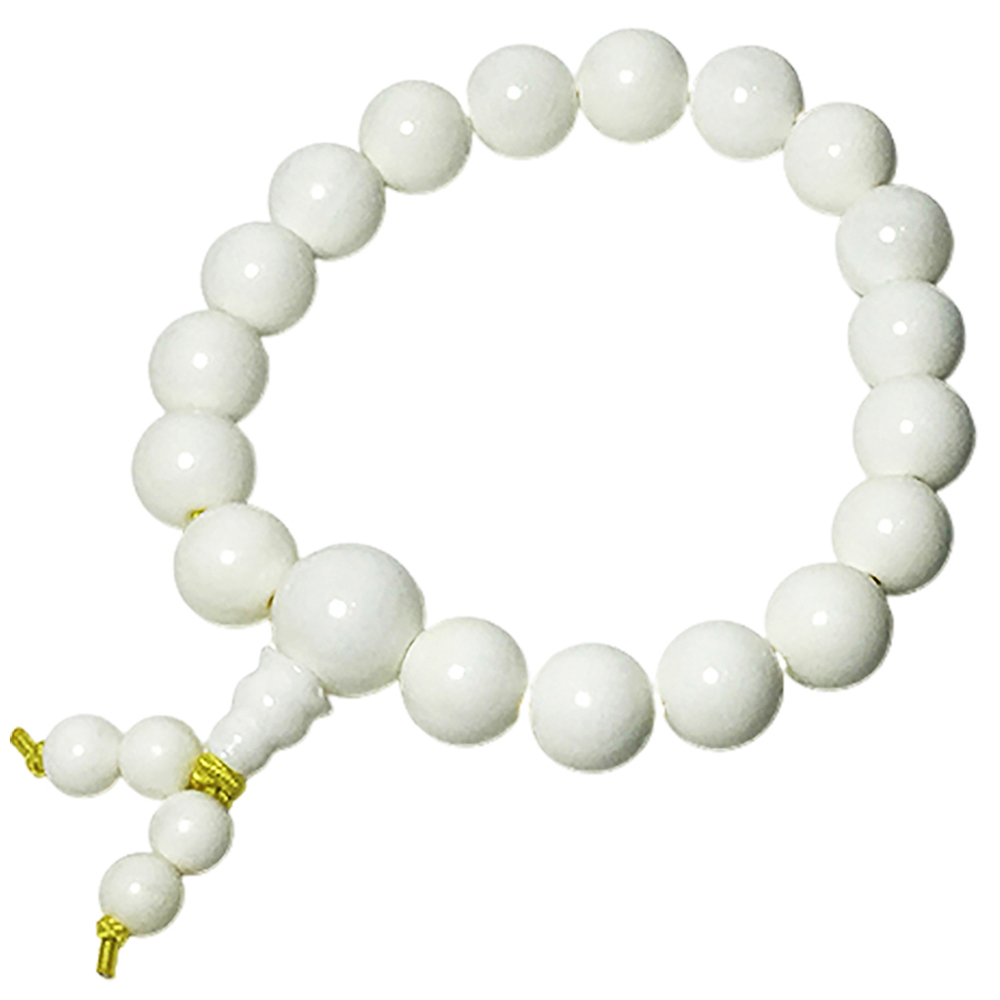 純白硨磲手珠 18顆10mm【十方】145311