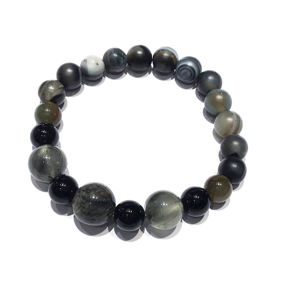 黑髮晶+藥師珠手珠8mm【十方】145738