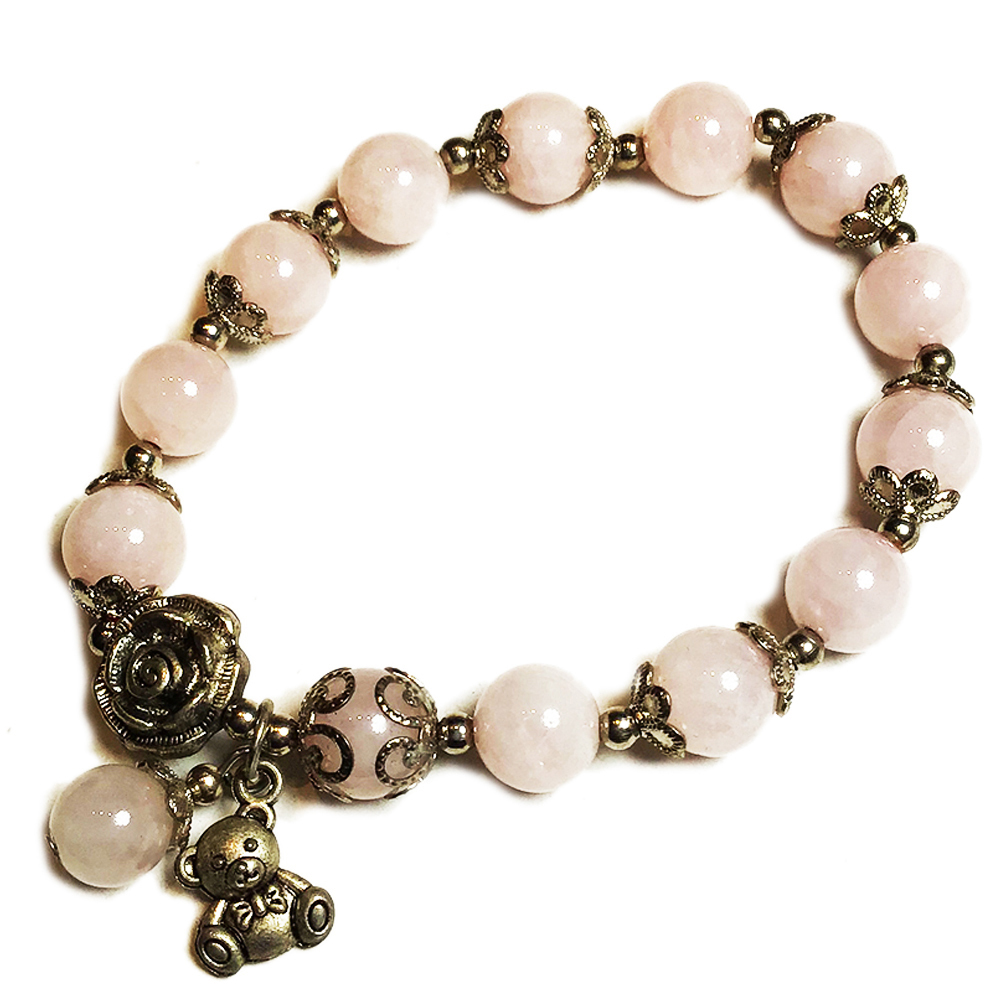 玫瑰花+粉晶好人緣手珠 10 mm【十方】145353