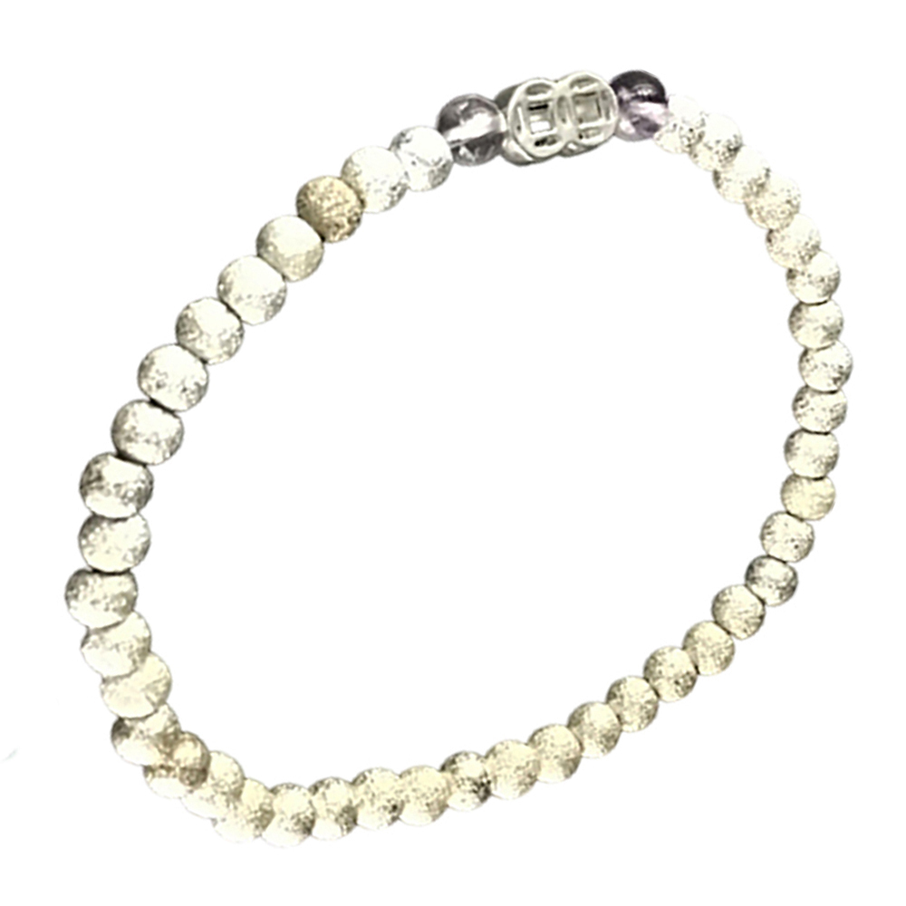 財源滾滾925純銀磨砂圓珠手珠4mm【十方】146114