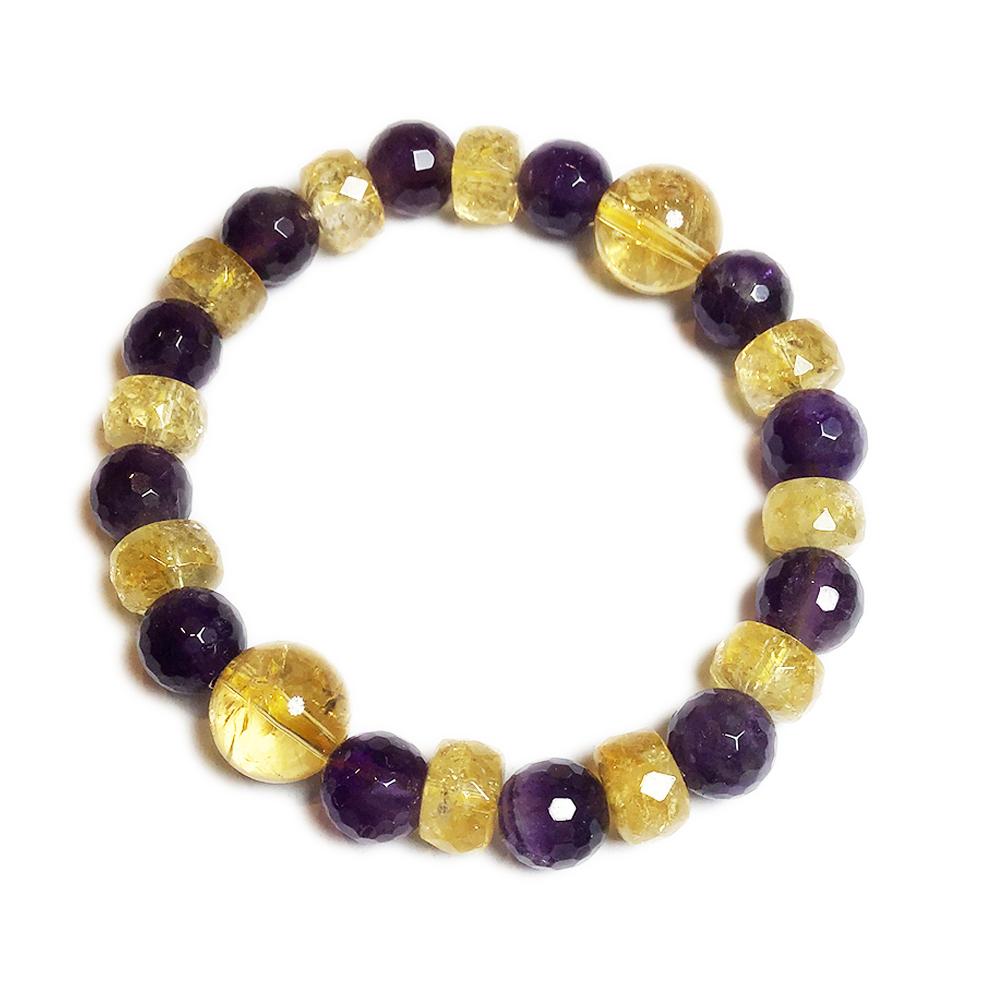 紫晶+黃晶手珠8mm【十方】146126