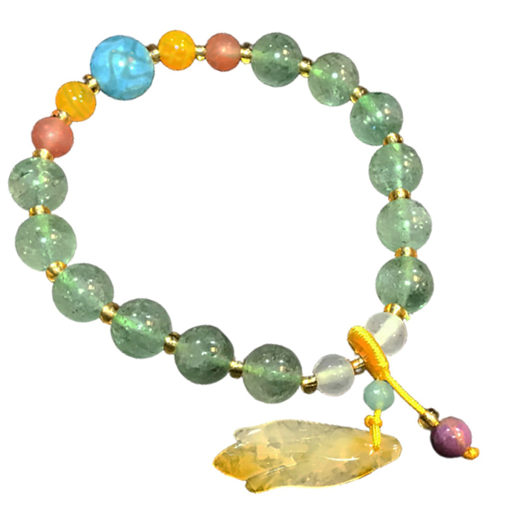 蜜納+綠草莓晶手珠10mm【十方】146865