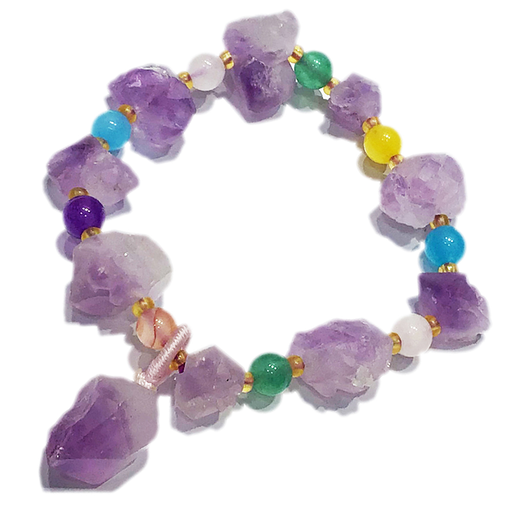 紫晶柱原礦手珠10-15 mm【十方】146797