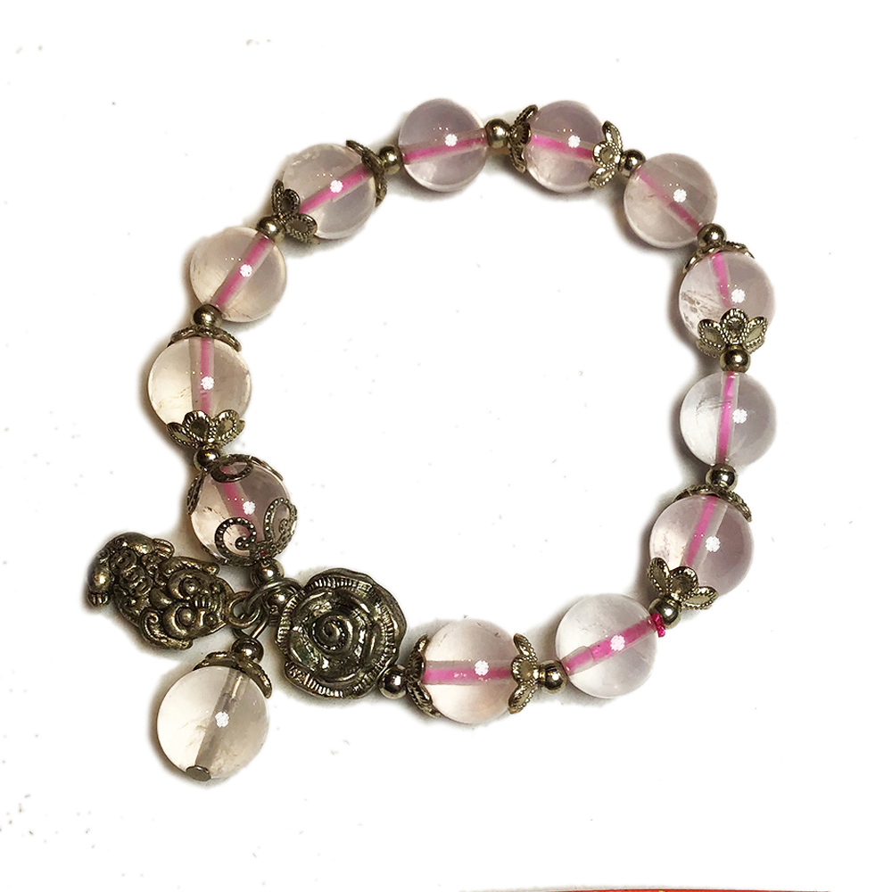 貔貅+星光粉晶手珠10 mm【十方】146805