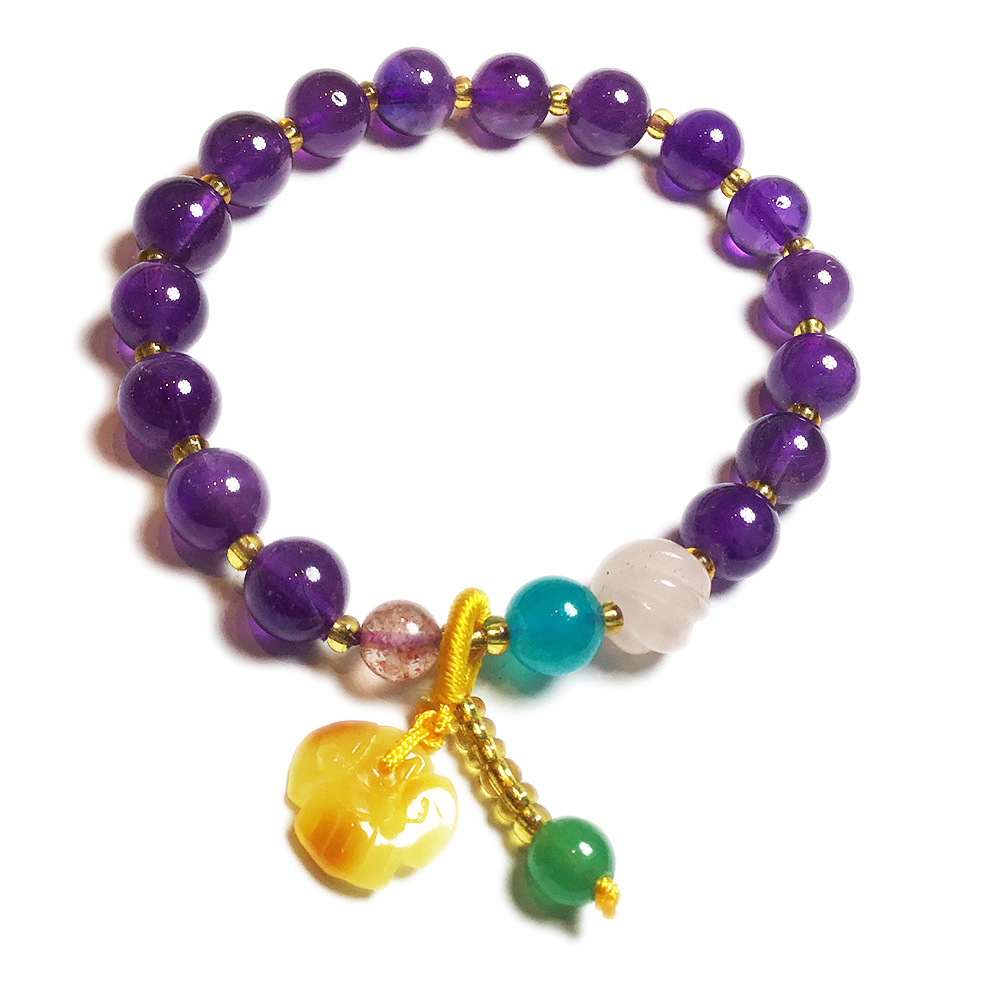 如意+紫晶手珠8 mm146802【十方】146802