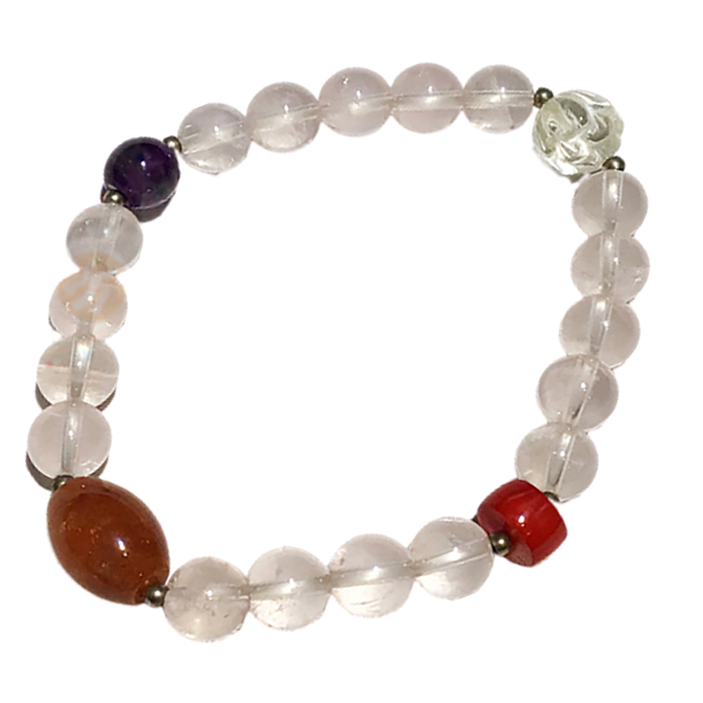 四寶+星光粉晶手珠 8mm【十方】147774