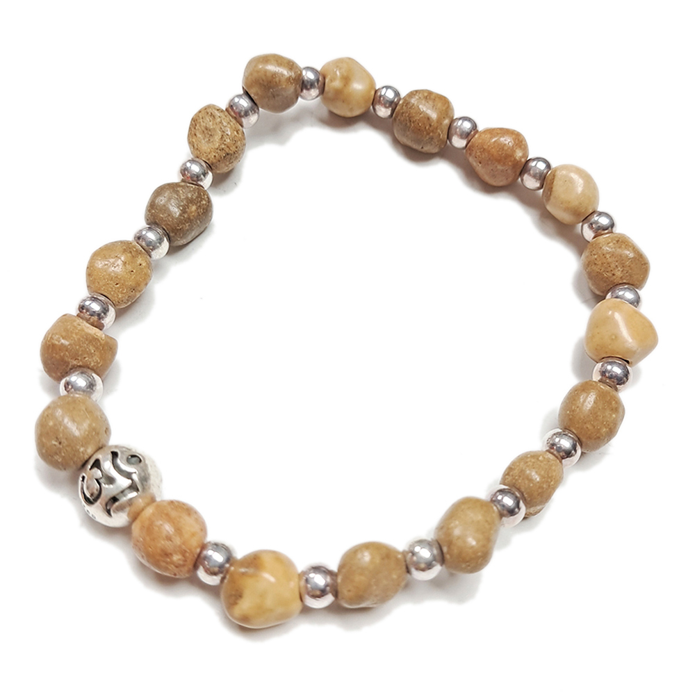 六字真言 925銀珠+跳出舍利珠7mm【十方】148175