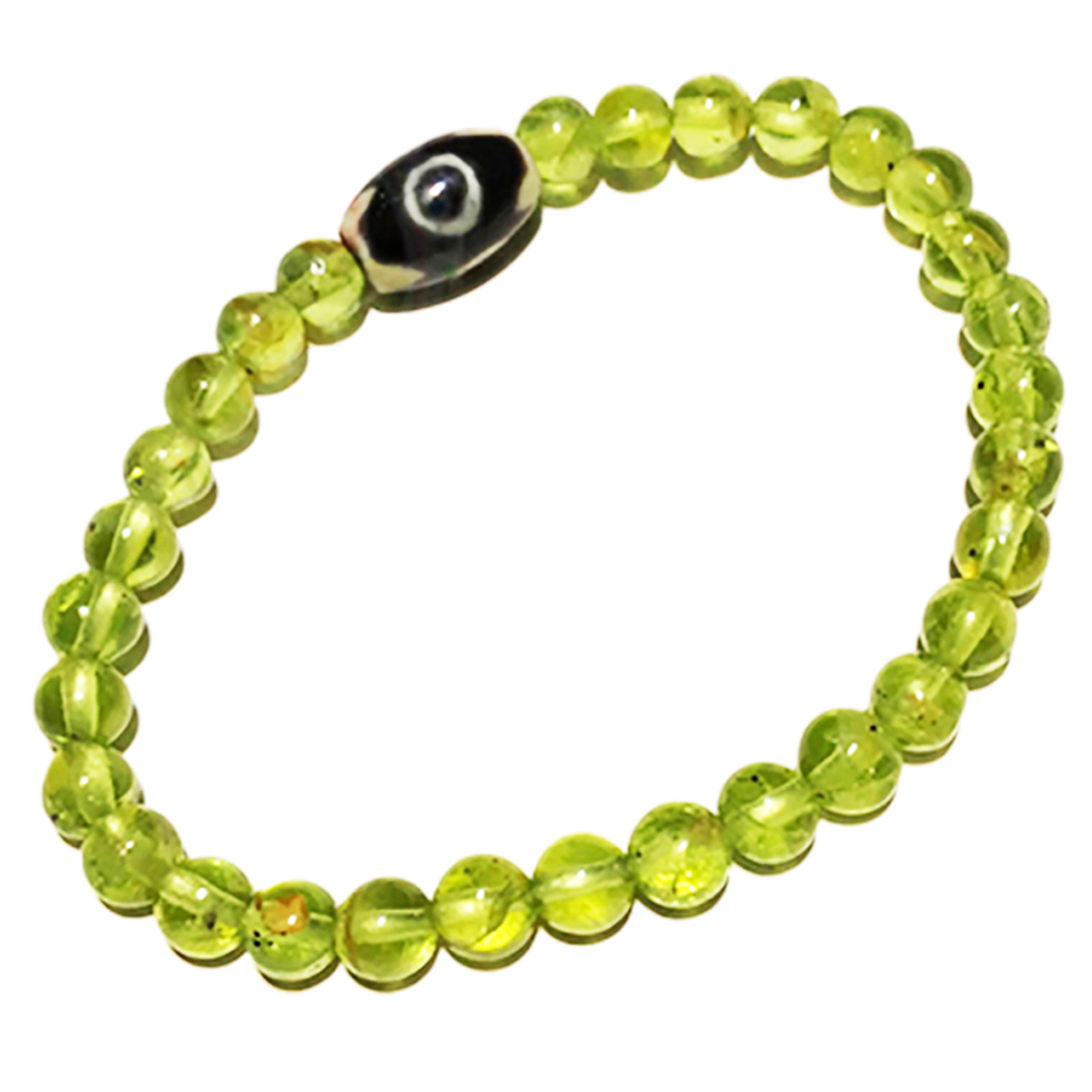 天眼珠+橄欖石手珠5mm【十方】147759