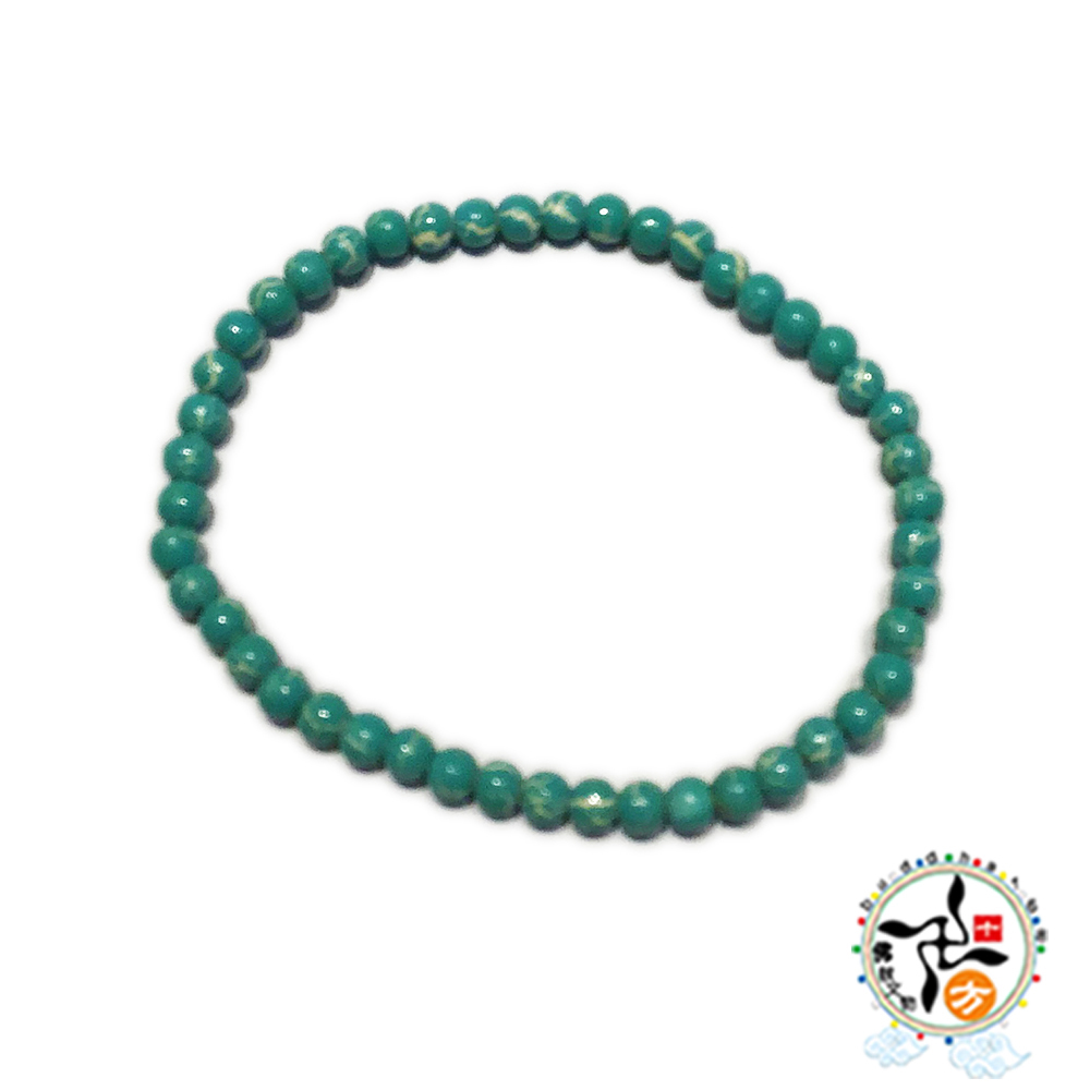 仿石紋手珠 翠綠色5mm【十方】148642