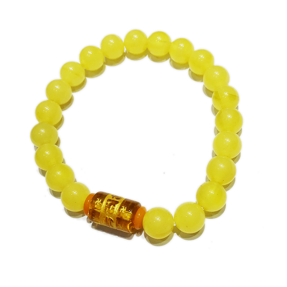 六字真言(黃晶)+蜜納手珠6mm【十方】148292