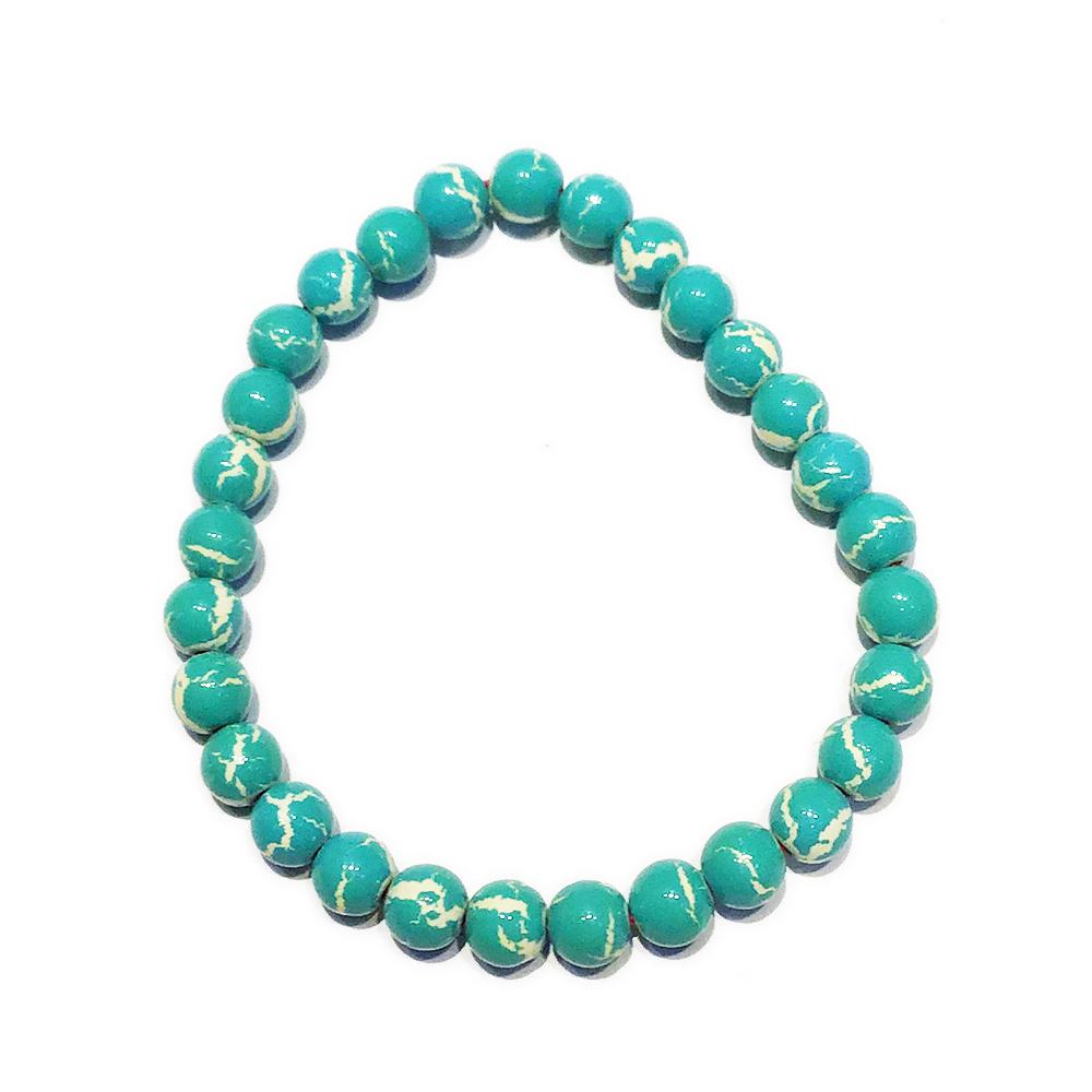 仿石紋手珠 翠綠色6mm【十方】148641