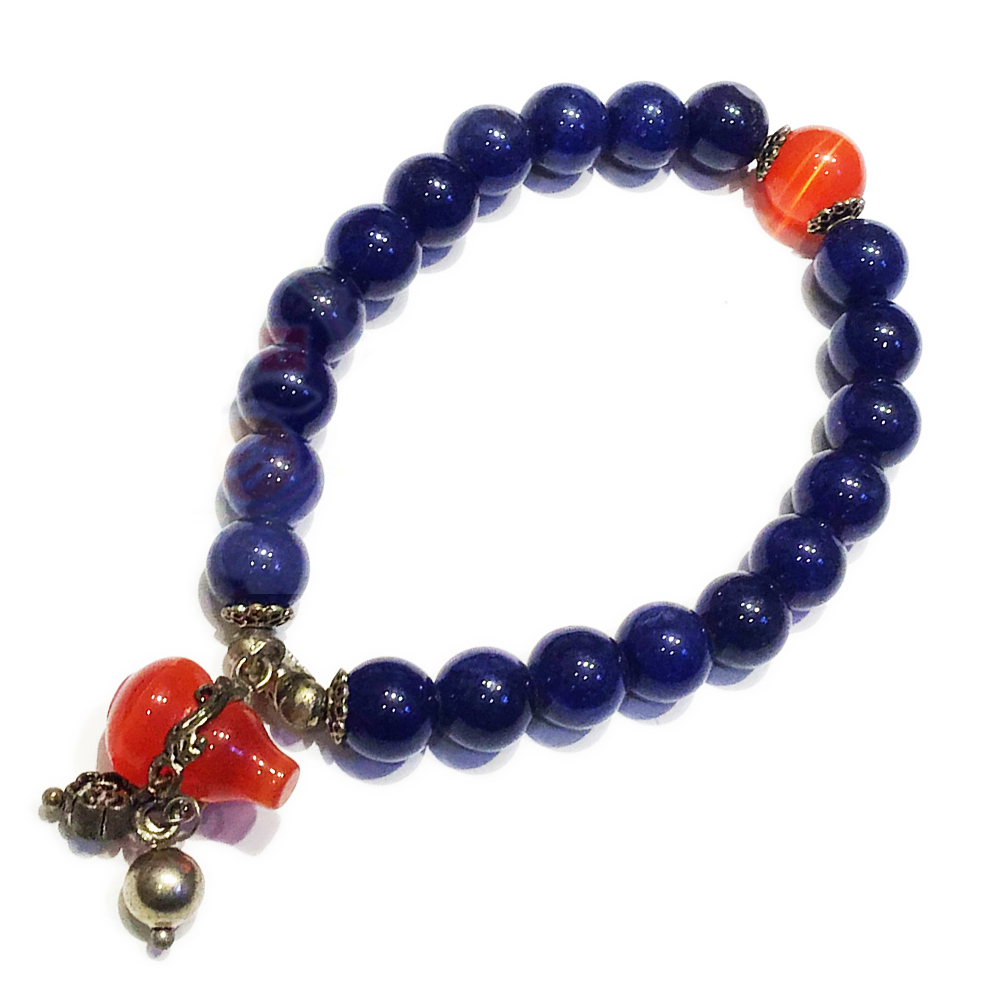 葫蘆+藍瑪瑙手珠8mm【十方【十方】148407