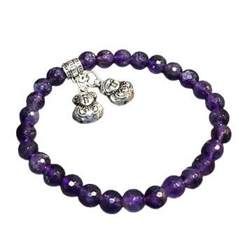 貴人+紫晶 晶鑽手珠6mm【十方】149982