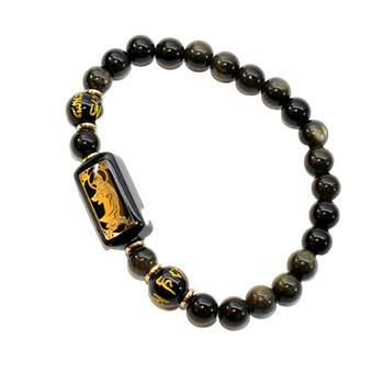 金觀音&金黑曜手珠6mm【十方】149976