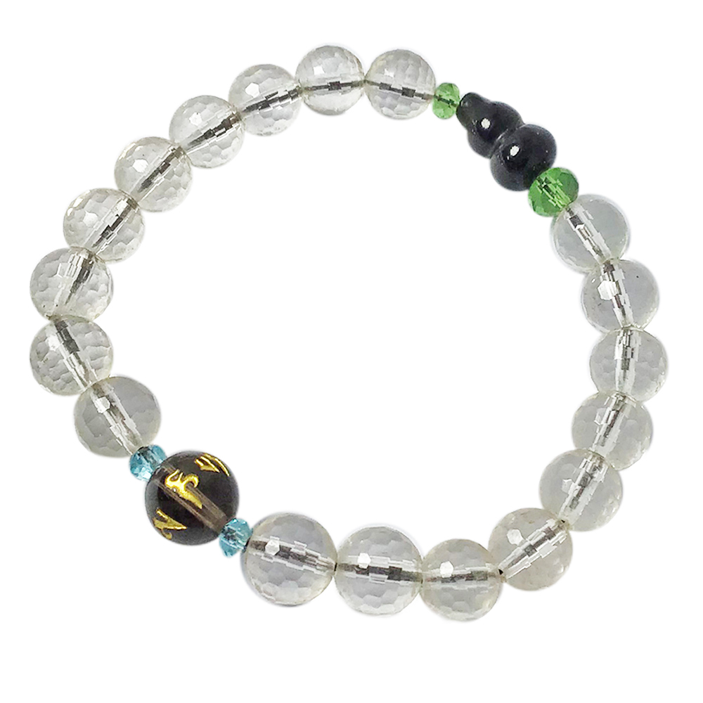 六字真言&黑曜葫蘆&晶鑽手珠8mm【十方】149749