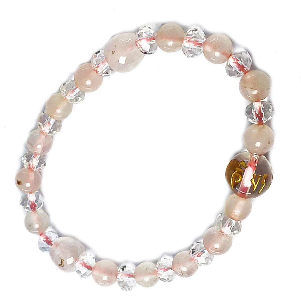 六字真言+粉晶手珠8mm【十方】149774