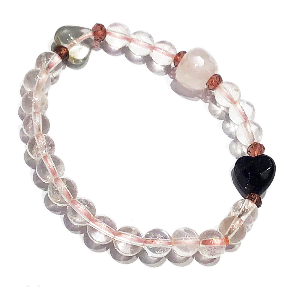 愛心+蘋果+粉晶手珠6mm【十方】149782