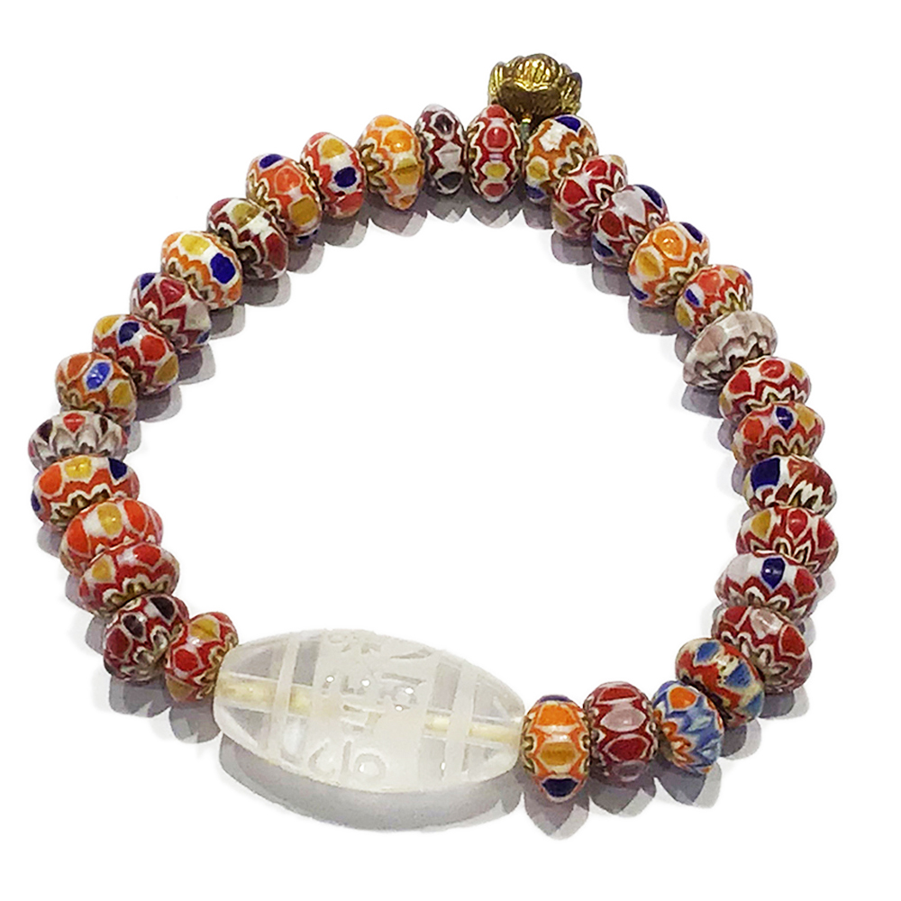 六字真言+雪弗蘭琉璃手珠5*9mm【十方】149795