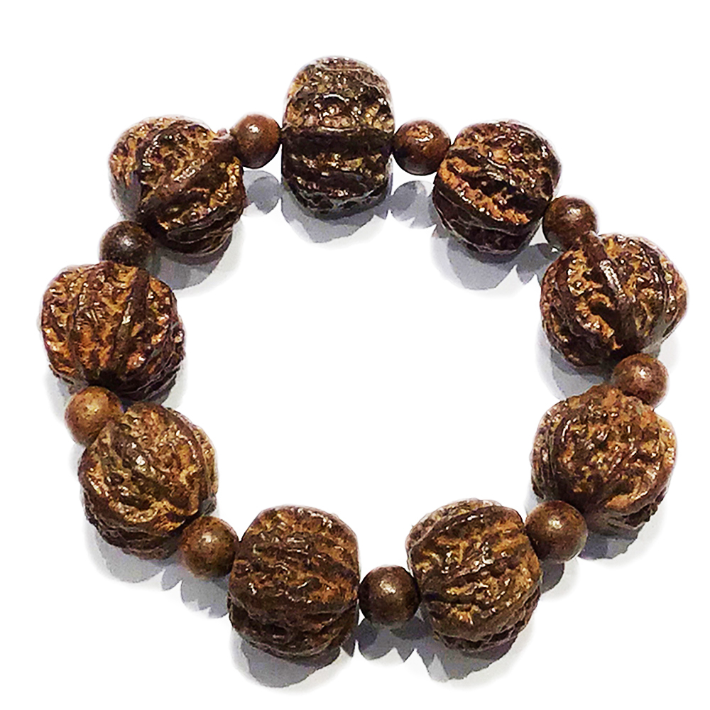 核桃土沉木手珠22*17mm【十方】149799