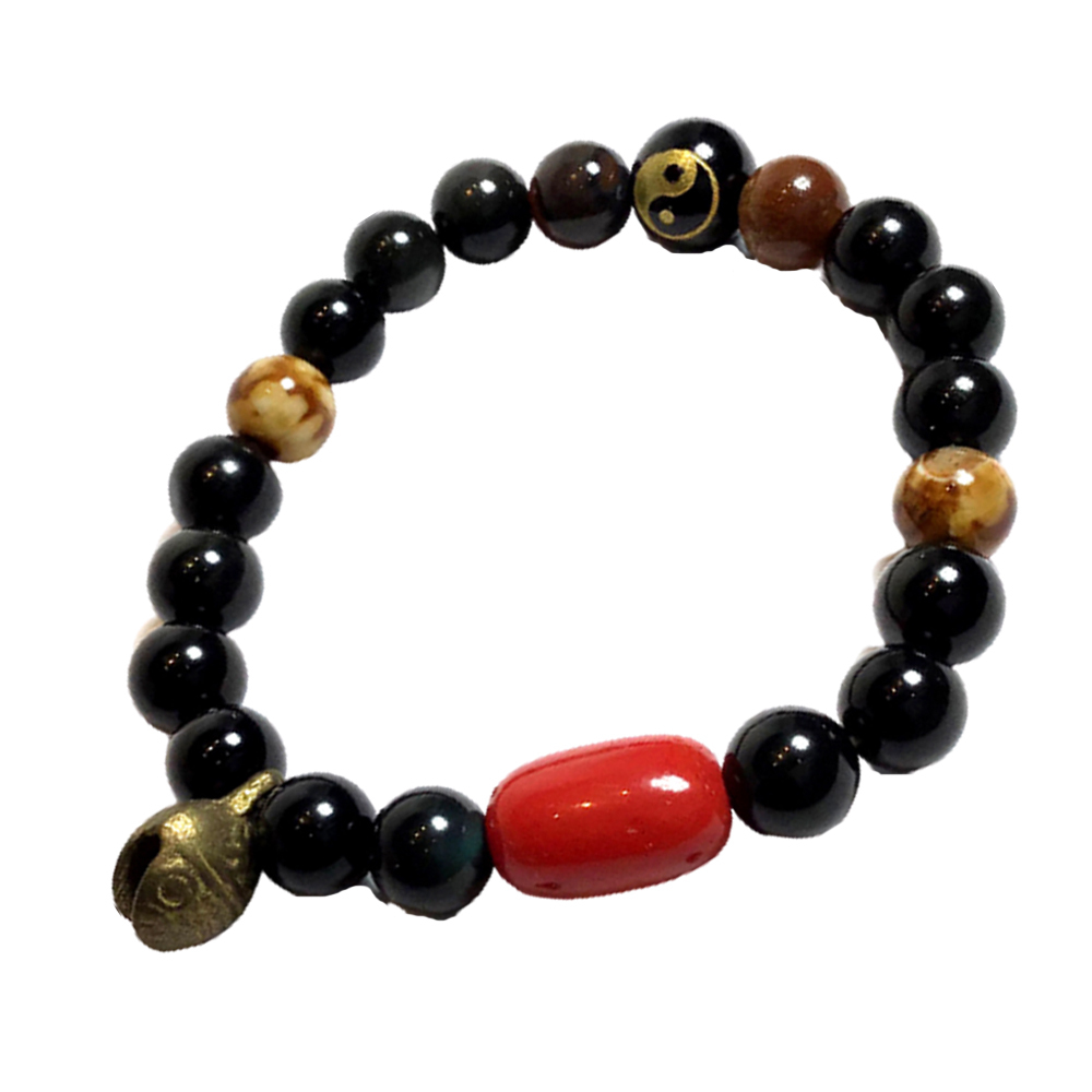 紅琉璃+黑瑪瑙手珠8mm【十方】150358