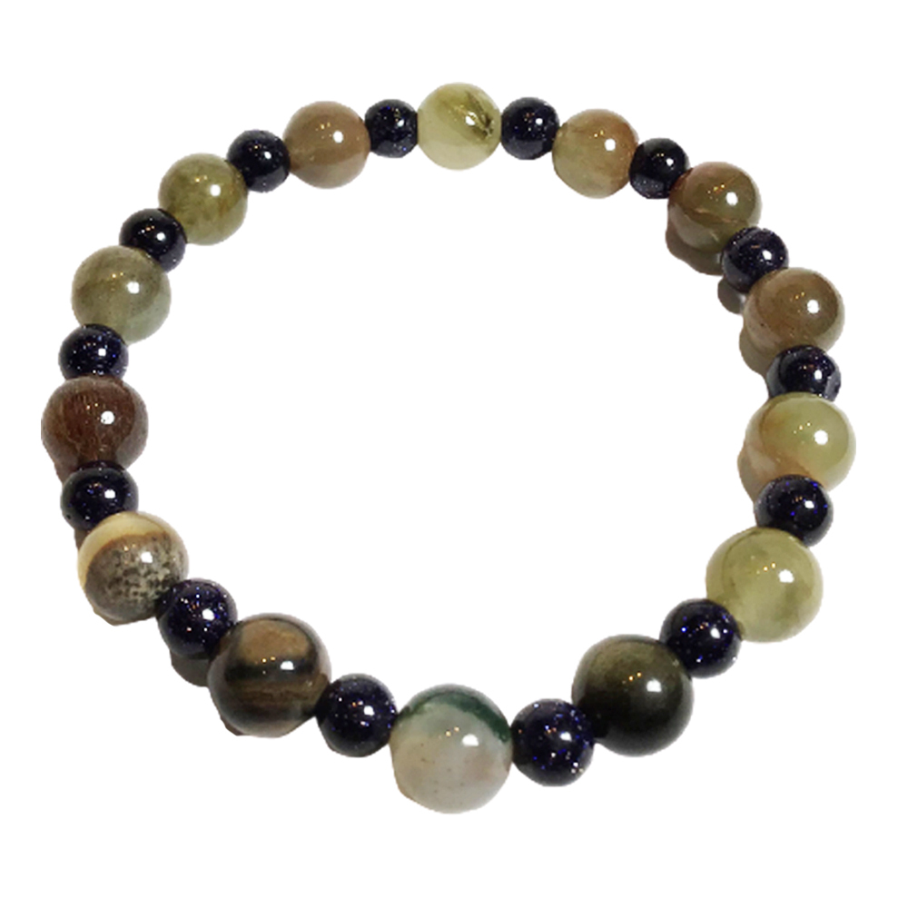 綠幽靈水晶+寶石手珠8.5mm【十方】150369