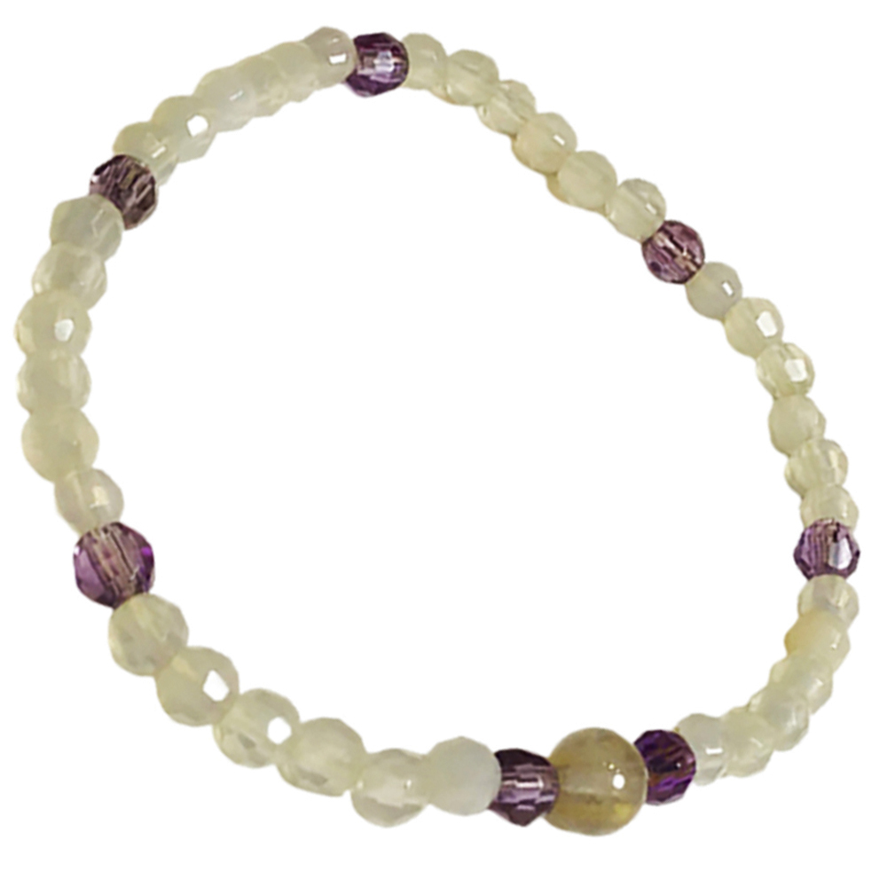 紫晶+月光石手珠4.2mm【十方】150141