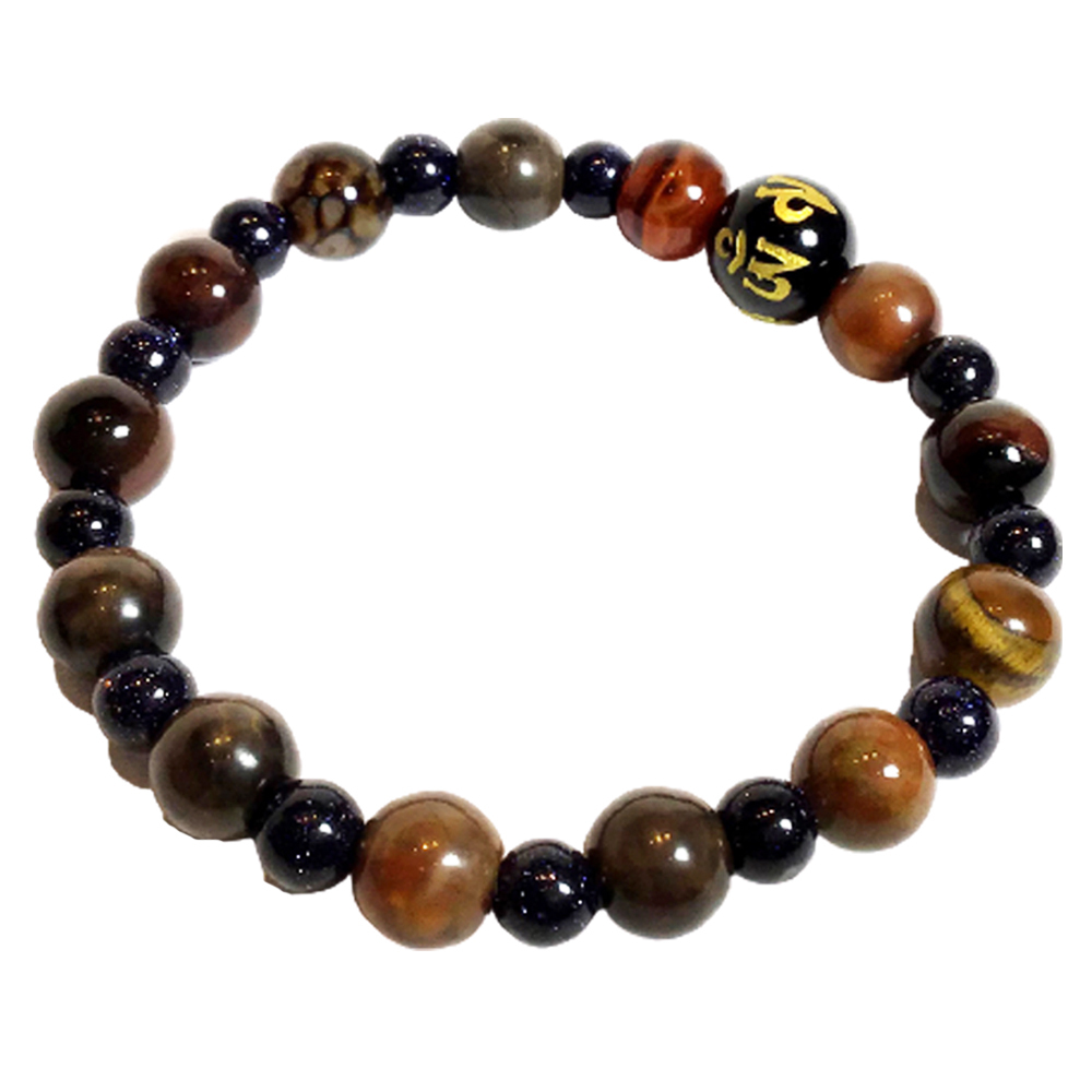 六字真言+寶石手珠8mm【十方】150367