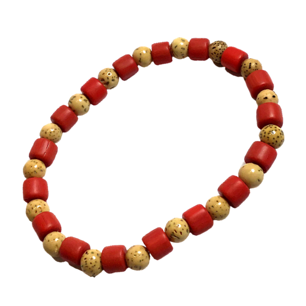 火山琉璃+星月菩提手珠6mm【十方】150360