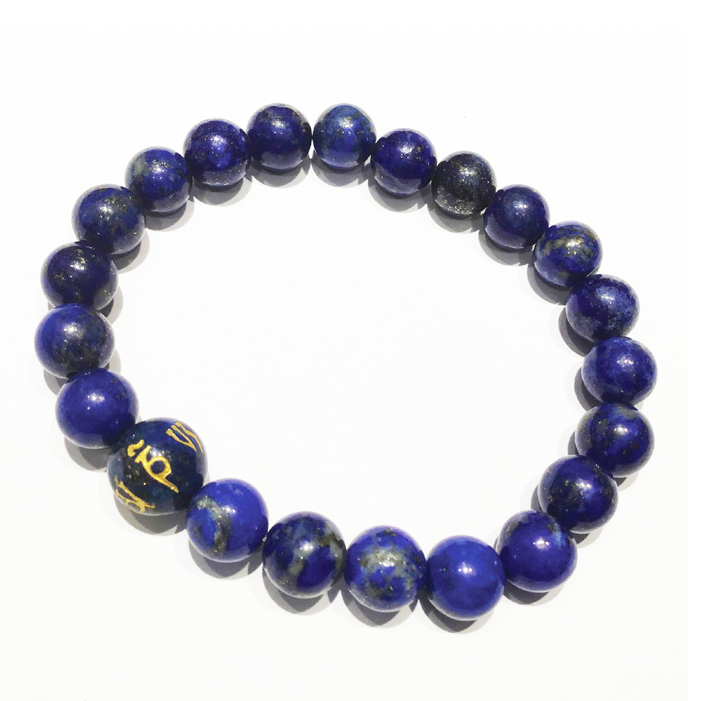 六字真言+青金石手珠8.6mm【十方】150476