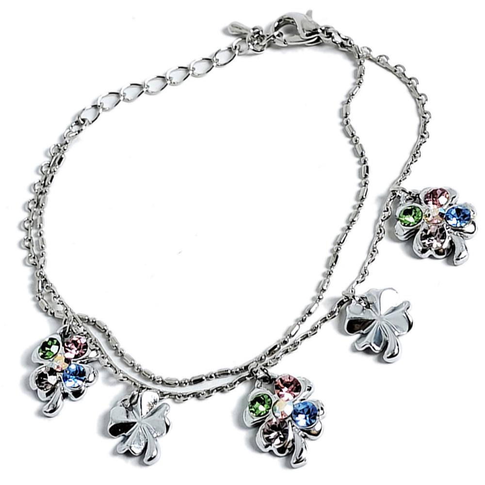 幸運草鑲鑽手鍊【十方】150647