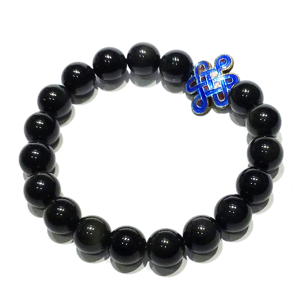 吉祥+黑曜石手珠10mm【十方】150957