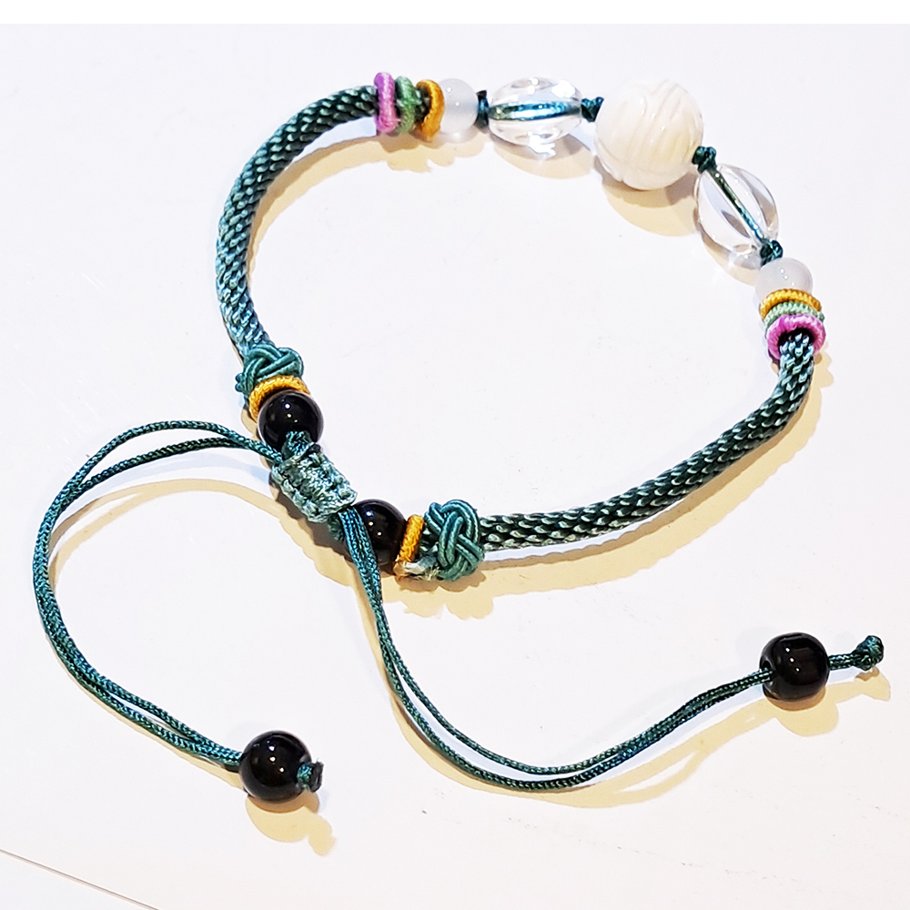 六字真言{硨磲}中國結 手鍊【十方】151372