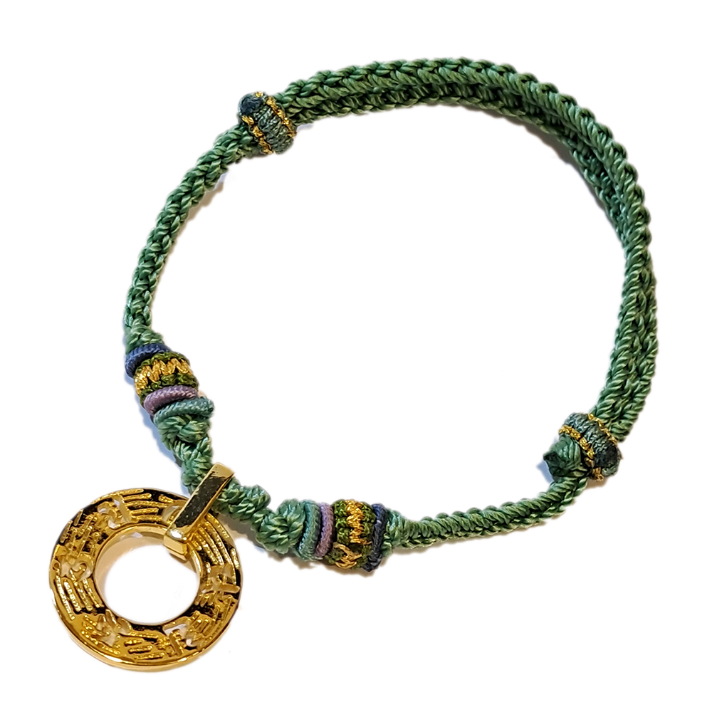 六字真言 平安扣 沙金手鍊【十方】151297